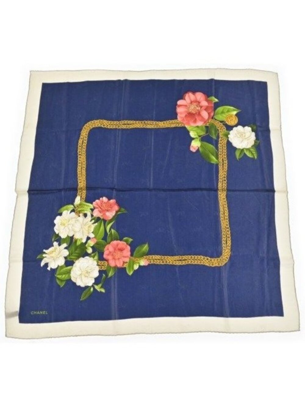 Chanel Bandana Scarf Navy